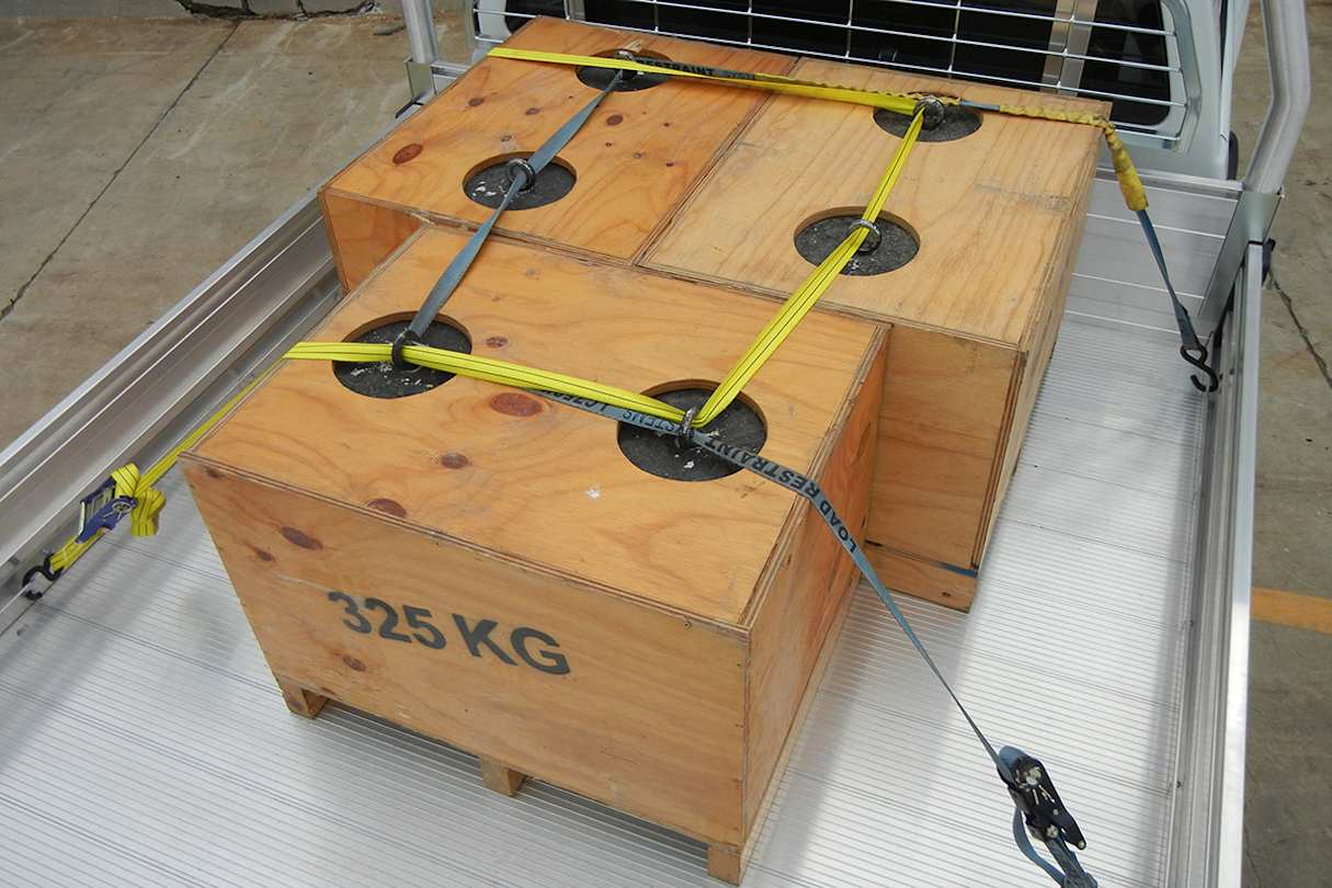 An advantage of a tray, particularly when made from aluminium, can be a sizeable increase in payload capacity.